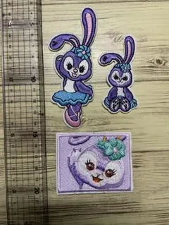 ウサギの刺繍パッチ3点セット