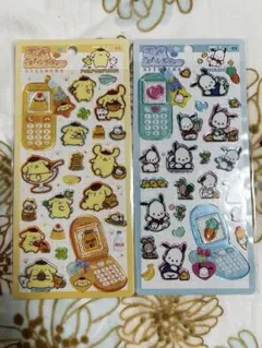 ◎サンリオ　平成はっぴーフォン　ぷっくりステッカー　ぷっくりシール　2枚セット