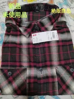 UNIQLO　ユニクロ　フランネルチェックシャツ　レッド　XXL3L　新品未使用