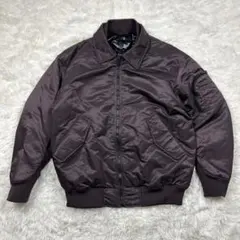 未使用級　希少　人気完売　プラスジェイ　ダウン90% MA-1 ボルドー　L