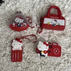 【全４種セット】　ハローキティ　なつかしアイテムミニチュアコレクション　ガチャ