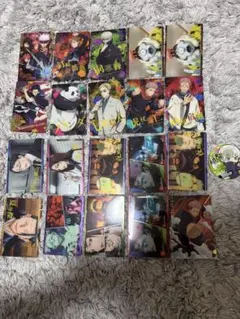 呪術廻戦 ウエハースカード20枚+缶バッジ