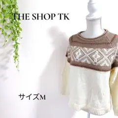 b2868 THE SHOP TK ニットセーターMノルディック柄アクリルニット