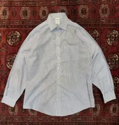 Brooks Brothers 90s レギュラーカラー　青ストライプ16ハーフ