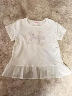 mezzo piano ユニコーン刺繍 Tシャツ