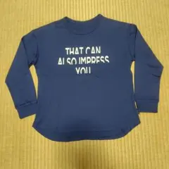 GITAキッズ男の子長袖Tシャツカットソー ネイビー紺 140