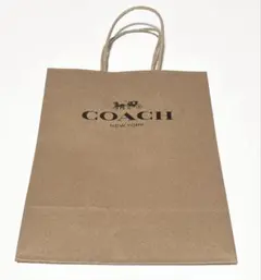COACH ショッパー 紙袋 クラフト ロゴ