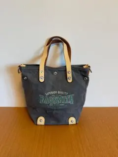 【値下げ】BAGSMITH グレー トートバッグ　キャンバス　本革　スモール