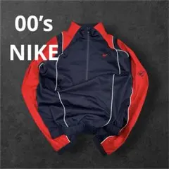 N*G様 【00s】NIKE ナイキ 銀タグ 刺繍ロゴ トラックジャケット 黒×