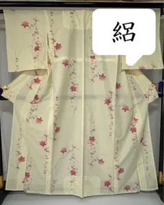 新品 古今 洗える着物 夏着物 小紋 浴衣 化繊 絽 紫陽花 夏物 薄物 