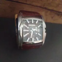 DIESEL アナログ腕時計 ブラウンレザー