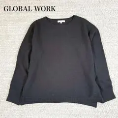 グローバルワーク スッキレイラメカノコニット クルーネック コットン ゆったりのサムネイル