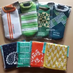 BEAMS DESIGN保冷ペットボトルホルダー&ポケット付きハンドタオル