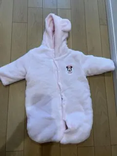 ミニーちゃん　ベビー服　おくるみ ピンク　50-70センチ　2way ロンパース