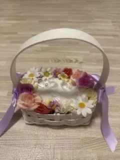 リングピロー ホワイト バスケット