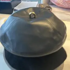 新品タグ付！カシラ　ca4la 黒 レザー ベレー帽