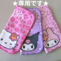 ハローキティ&クロミ＆マイメロディ ミニタオル ハンカチタオル 3枚セット