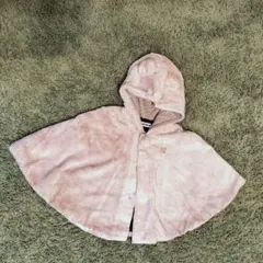 ミキハウス　ベビーポンチョ フリース ベージュ 70-90