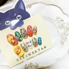 OTSUMENYAN ハッピーパンケーキネイルチップ 10個セット
