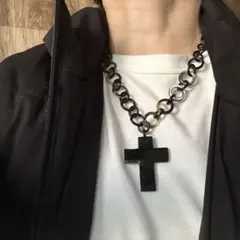 オリジナル❣️十字架ネックレス　バッファローホーン　水牛　軽量　ユニセックス