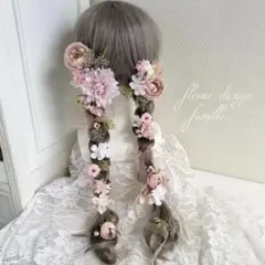 結婚式 卒業式 成人式 ヘアアクセサリー ドライフラワー ピンク