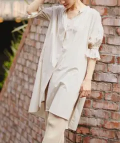 【美品】nano•universe キャンディースリーブチュニック7分袖