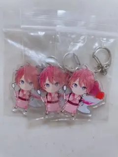 すとめも5 アクリルキーホルダー(さとみ)3個セット