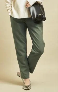 BEAUTY&YOUTH　ツイードライクタックテーパードパンツ L