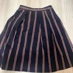 FRED PERRY ストライプ プリーツスカート