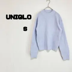 【ユニクロ】ハイネックセーター　パープル　やわらか　スフレヤーン　長袖セーター