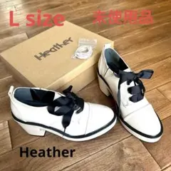 ☆L 未使用 Heather ホワイト シューズ りぼん ブーティ ローファー☆のサムネイル