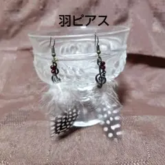 羽根と音符のハンドメイドピアス
