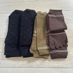 【8-1-6】紳士用 5本指クルーソックス 4足