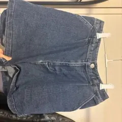 デニムブルー ゴム入りハーフパンツ