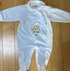 クマのイラスト付きロンパース 70cm以下