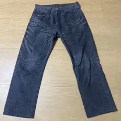 EDWIN 505DX ルーズフレア デニムパンツ ブラック セルビッチ L - メルカリ