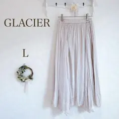 GLACIER スカート　シフォン　アシンメトリー　キラキラ　上品　Lフェミニンのサムネイル