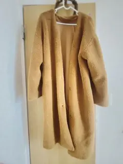 GUブラウン ボア ムートンlongコート