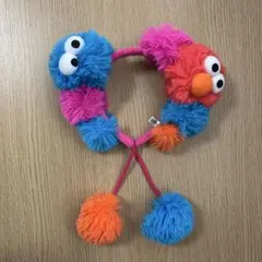 エルモ クッキーモンスター カチューシャ USJ セサミストリート ポンポン