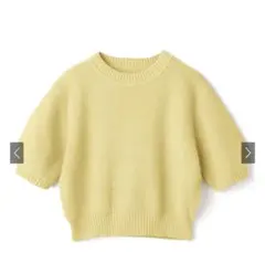 パフスリーブニットトップス　cu216