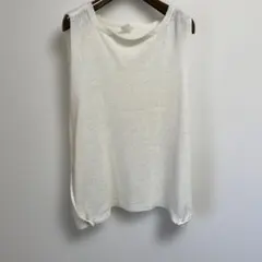 LILASICホワイト ノースリーブ ニット ベストのサムネイル