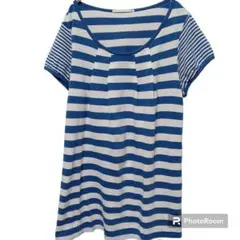 UNIQLO ユニクロ 【M】カットソー ボーダー 総柄 美品 レディース 古着