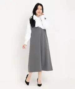 STRAWBERRY FIELDS ジャンパースカートグレー