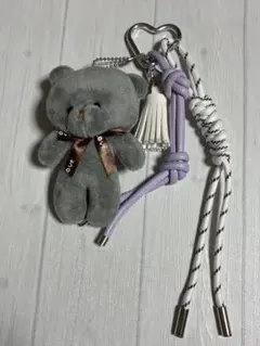 【大人気】じゃらじゃらキーホルダー　キーチャーム　バッグチャーム くま　19