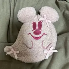 Disney ミニーマウス ボア 巾着 ポーチ ピンクのサムネイル