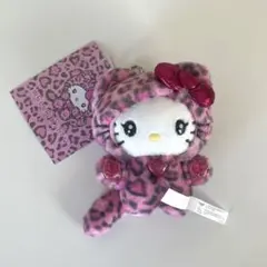 【新品未使用】ハローキティ　ヒョウ柄　ギャルシリーズ　ぬいぐるみキーホルダー