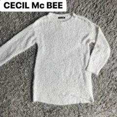 CECIL McBEE ホワイト 長袖ニット