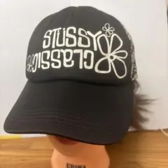 STUSSY キャップ 帽子 ブラック 花柄 メッシュのサムネイル
