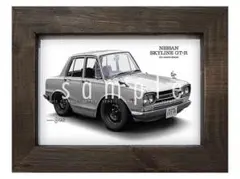 カーイラスト059【日産 ハコスカ GT-R A】スカイライン PGC10 旧車