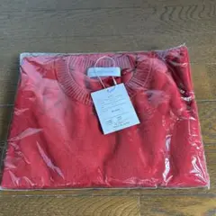 MONCASTLE レッド 半袖ニット セーター L
